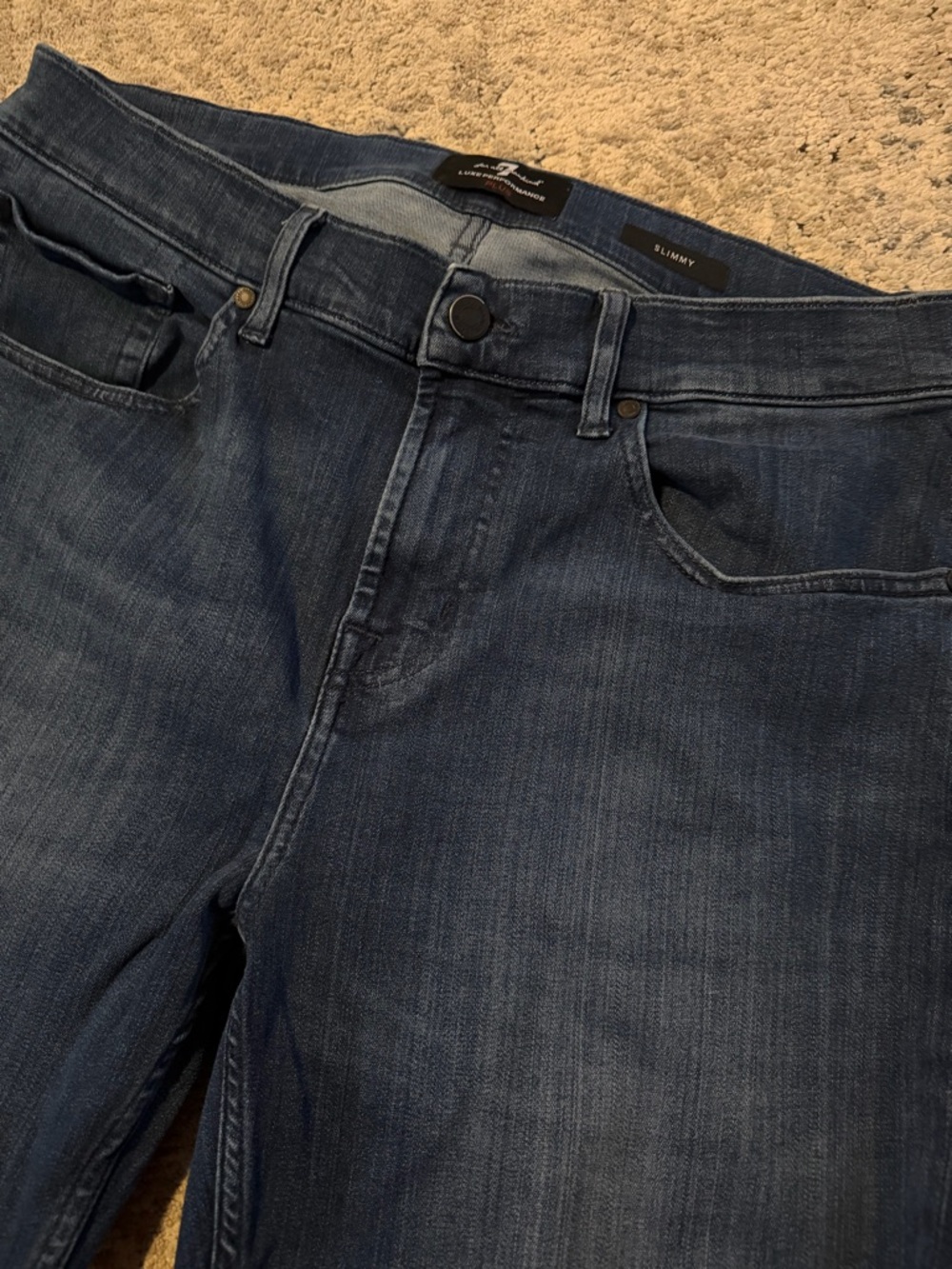 7 For All Mankind Men’s Slim Jeans - Dark Blue